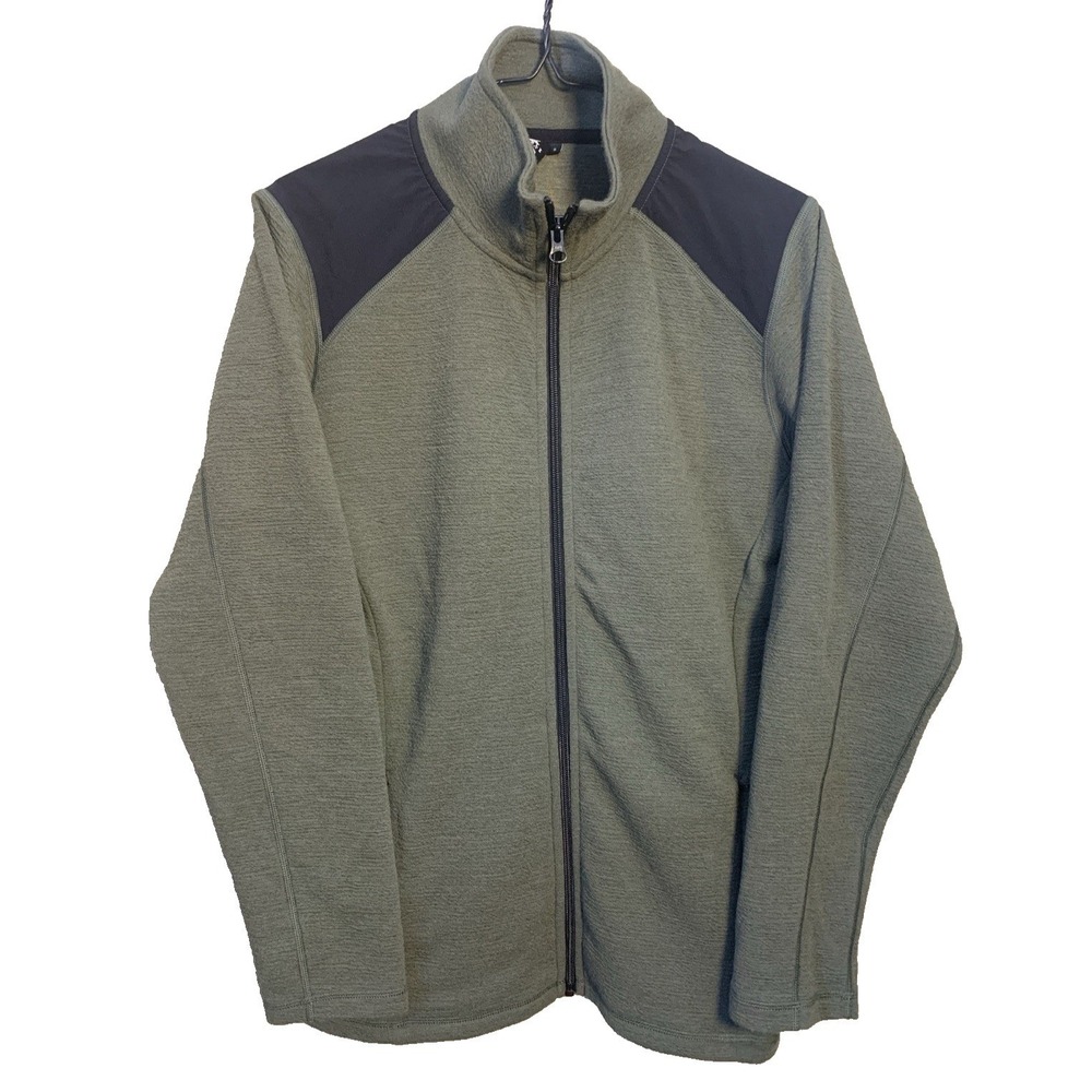 Woolx‎ Merino Wool Blend Jacket Full Zip Women's Size S Green Lightweight